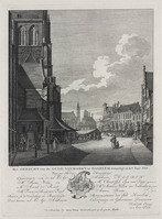 KG 07404
<br/>
Gezicht op de oude Vismarkt bij de St. Bavo
<br/>
<em>Philips Jacobsz., Caspar (1732-1789)</em>